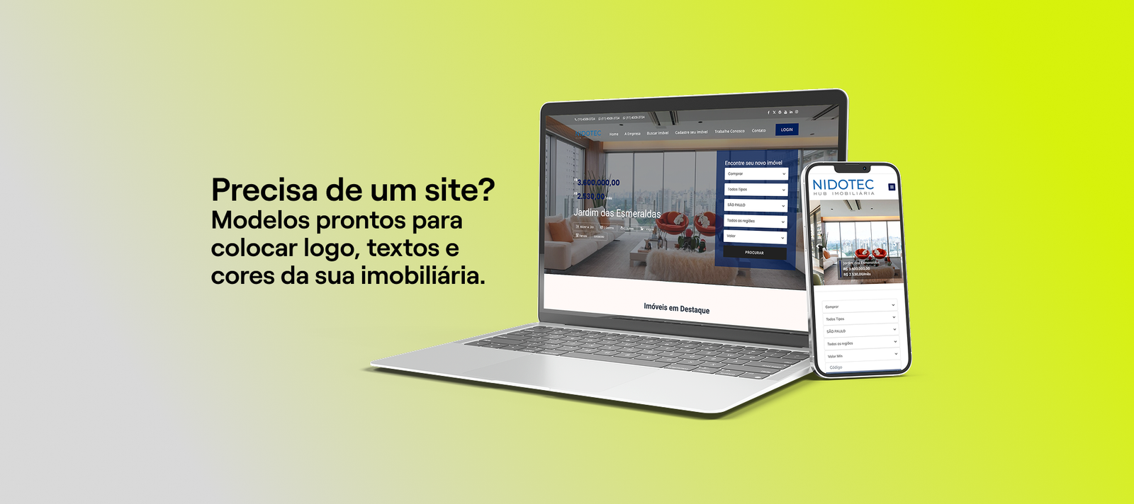 nidotec Adm e Sites — gestão e presença digital